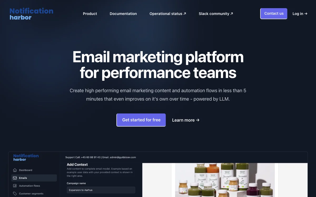 Notification Harbor: Revolutionizing Email Marketing with LLM