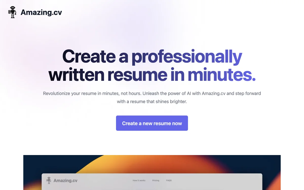 Amazing.cv: Create a Winning Resume in Minutes with AI