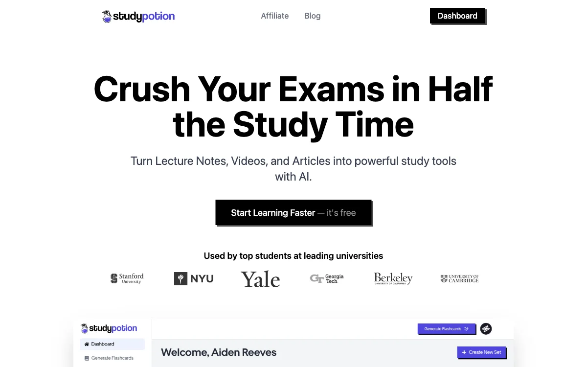 Study Potion AI: Revolutionize Your Learning with AI-Powered Tools