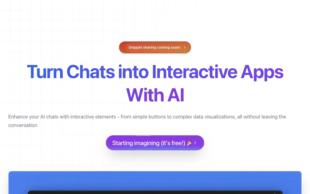 InstaSnippet: Enhance Your AI Chats with Interactive Apps