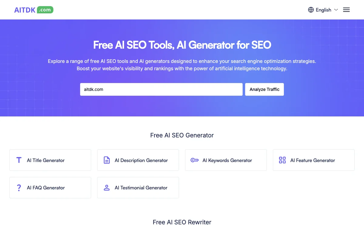 AITDK: Revolutionizing SEO with AI Tools