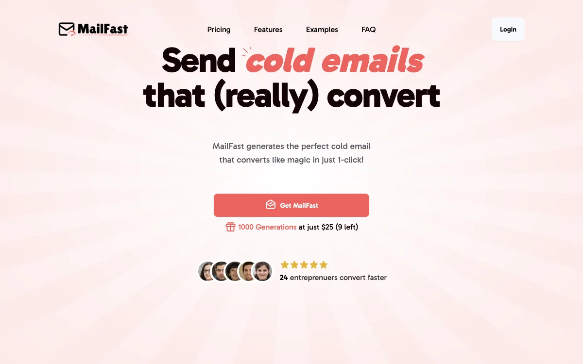 MailFast: AI Cold Email Generator That Converts