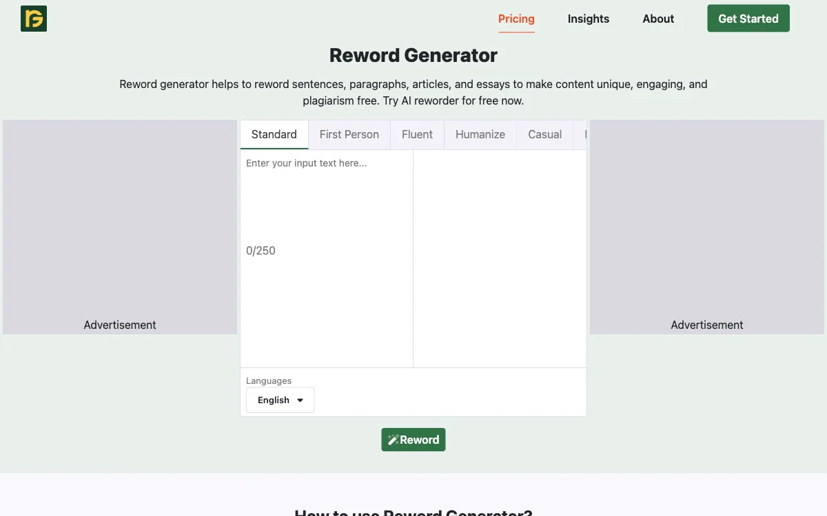 Reword Generator - Transform Your Content