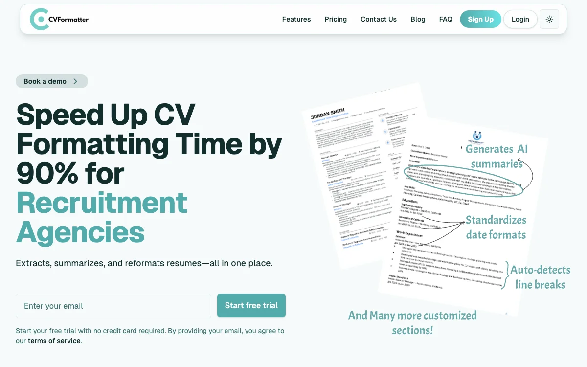 CVFormatter - AI驱动的简历格式化工具