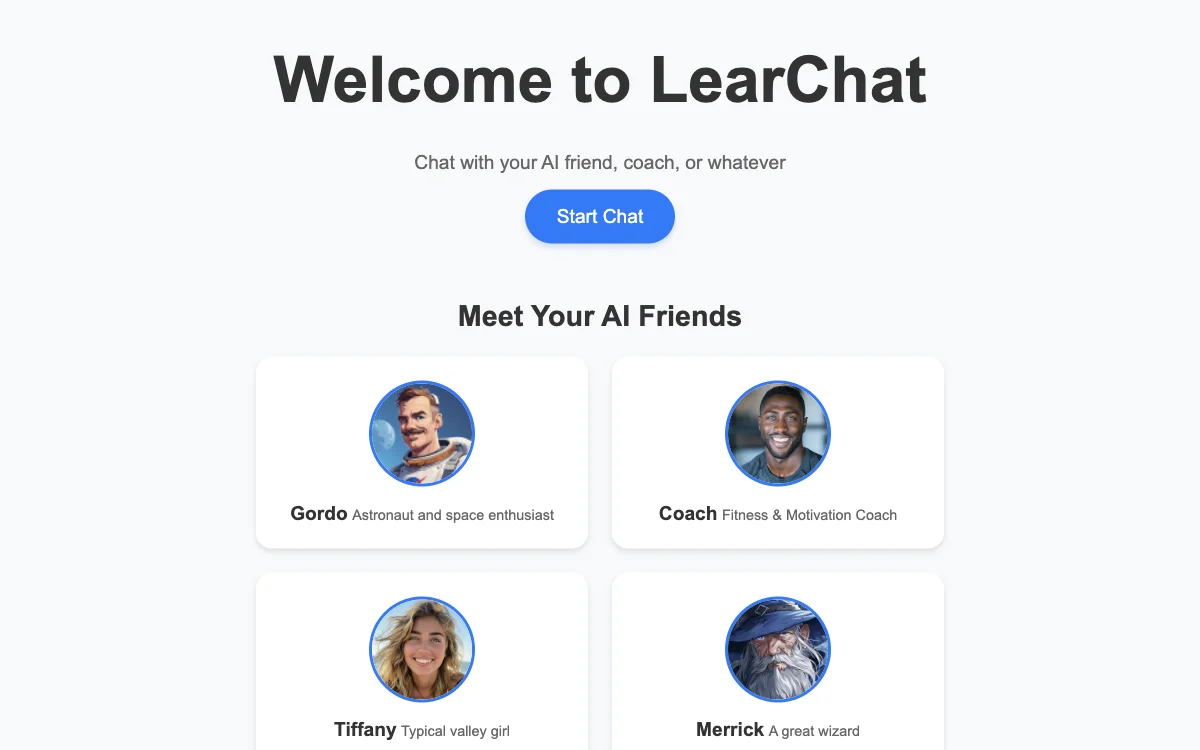 LearChat: Chat con amigos y coaches AI