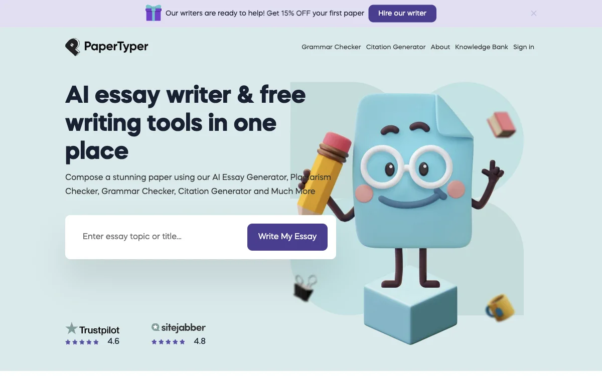 PaperTyper: The Ultimate AI Writing Tool for Students