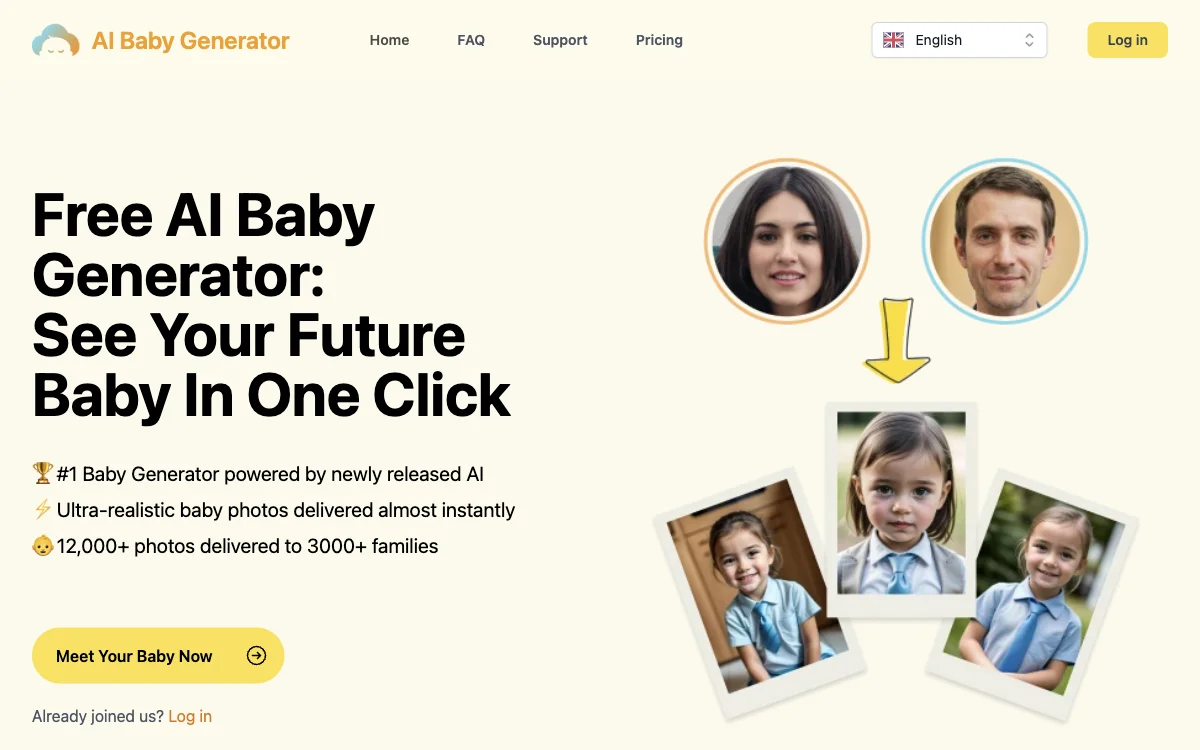 Free AI Baby Generator: See Your Future Baby's Face Instantly with AI