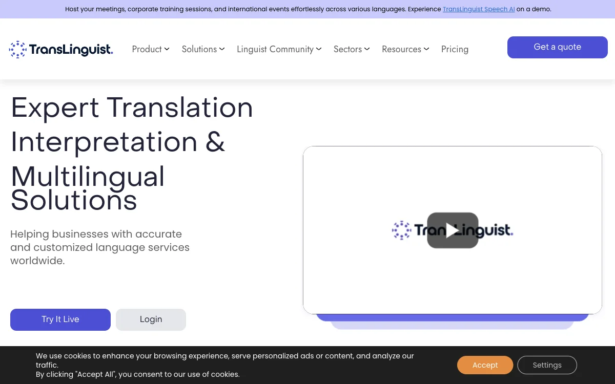 TransLinguist: Your AI-powered Multilingual Solution for Accurate Communication