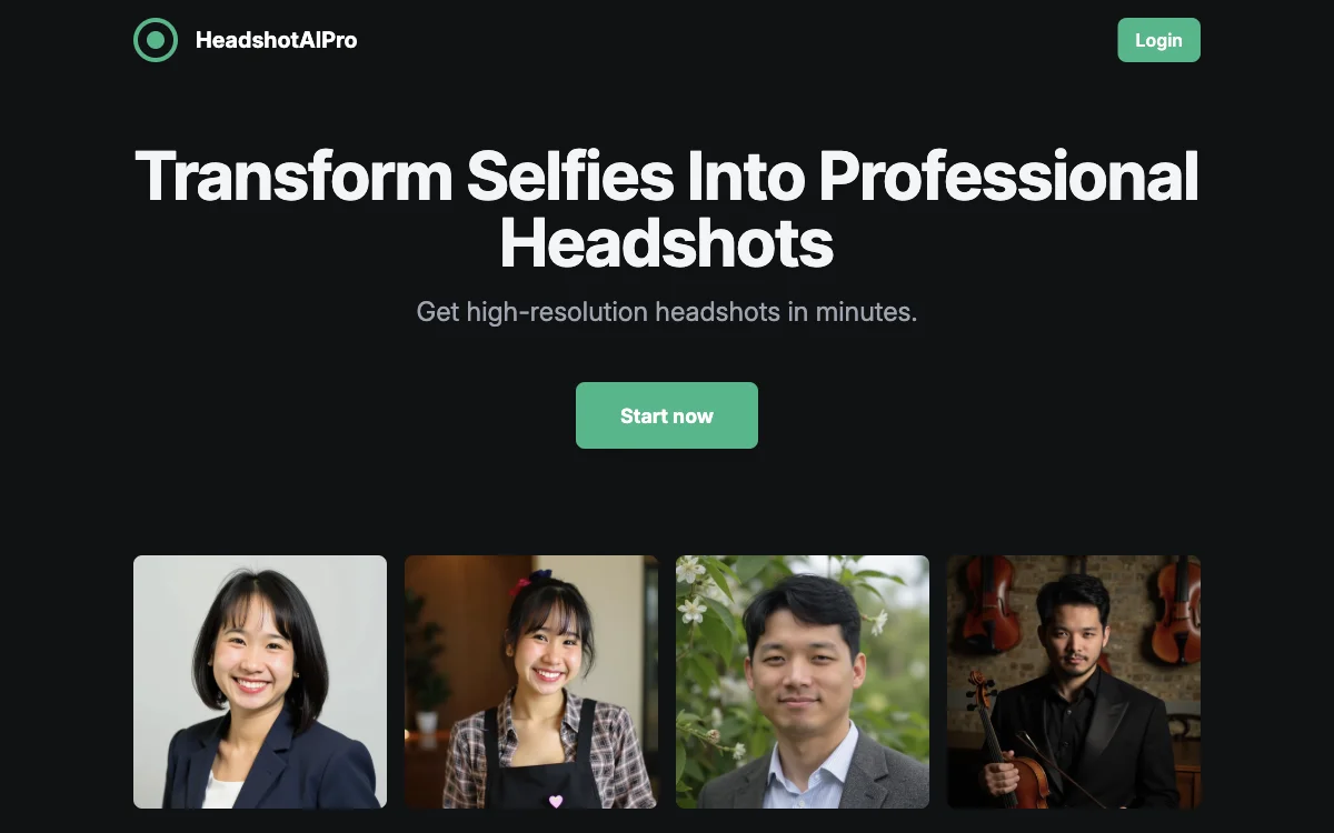 HeadshotAIPro: Transform Selfies into Professional Headshots