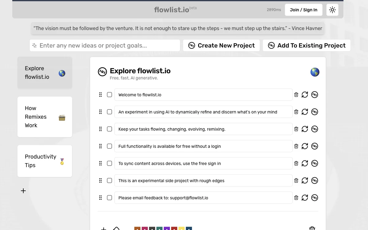 Enhance Productivity with flowlist.io