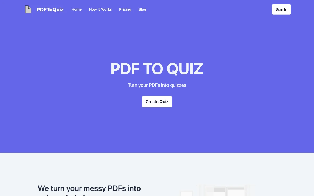 PDFToQuiz: Transform PDFs into Engaging Quizzes