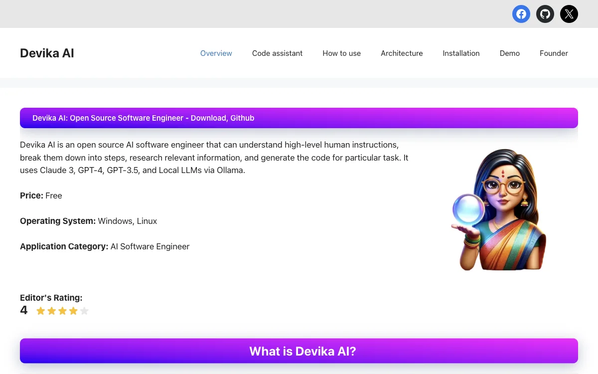 Devika AI: 오픈 소스 소프트웨어 엔지니어 - 다운로드, GitHub