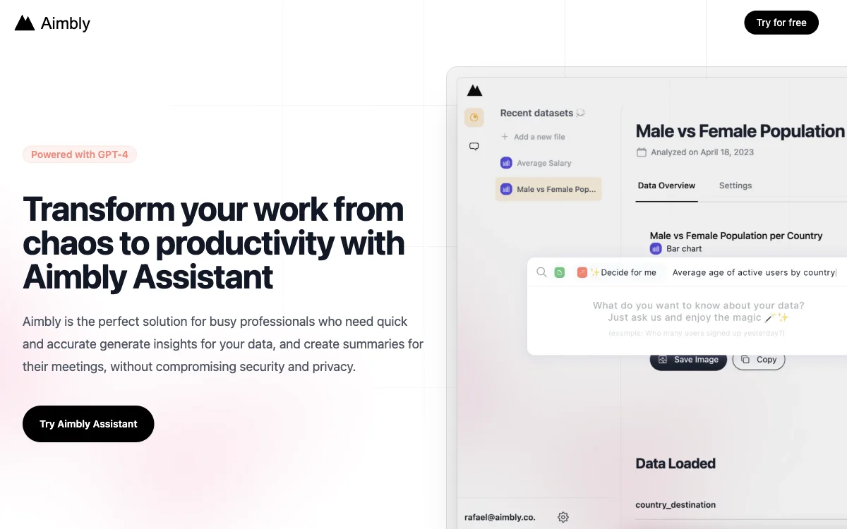 Aimbly Assistant: Boost Your Productivity in Meetings with AI