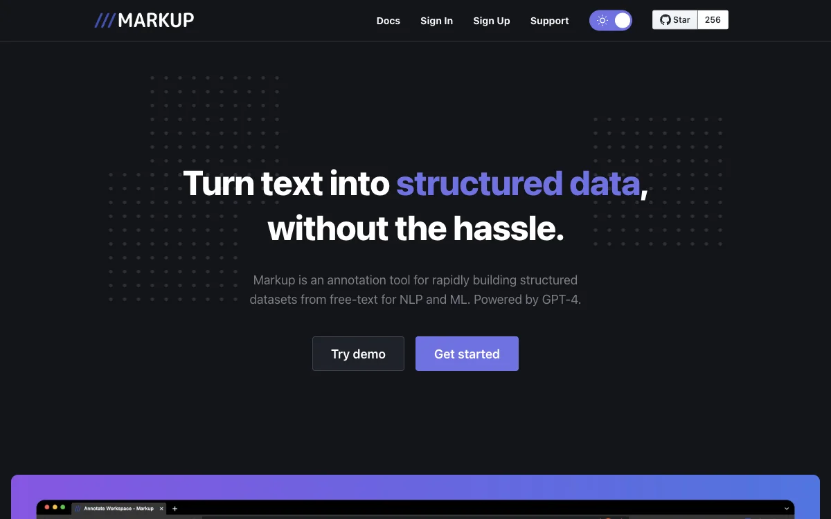 Markup Annotation Tool: Transform Text into Structured Data