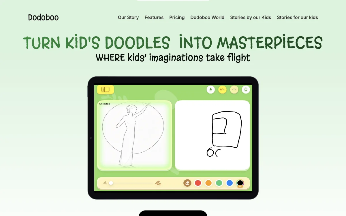 DoDoBoo - Empowering Kids' Creativity with AI Art