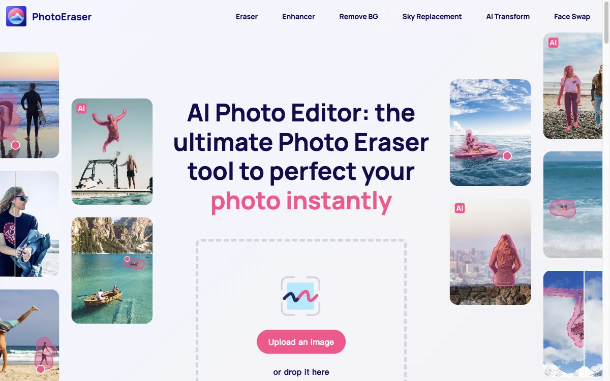 免费 AI 照片编辑器 - Photoeraser