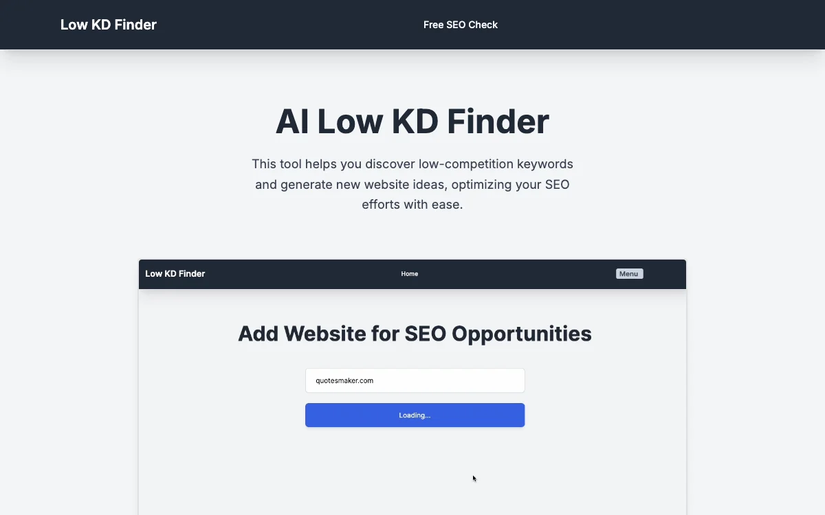 AI Low KD Finder: Discover Low Competition Keywords for SEO Success