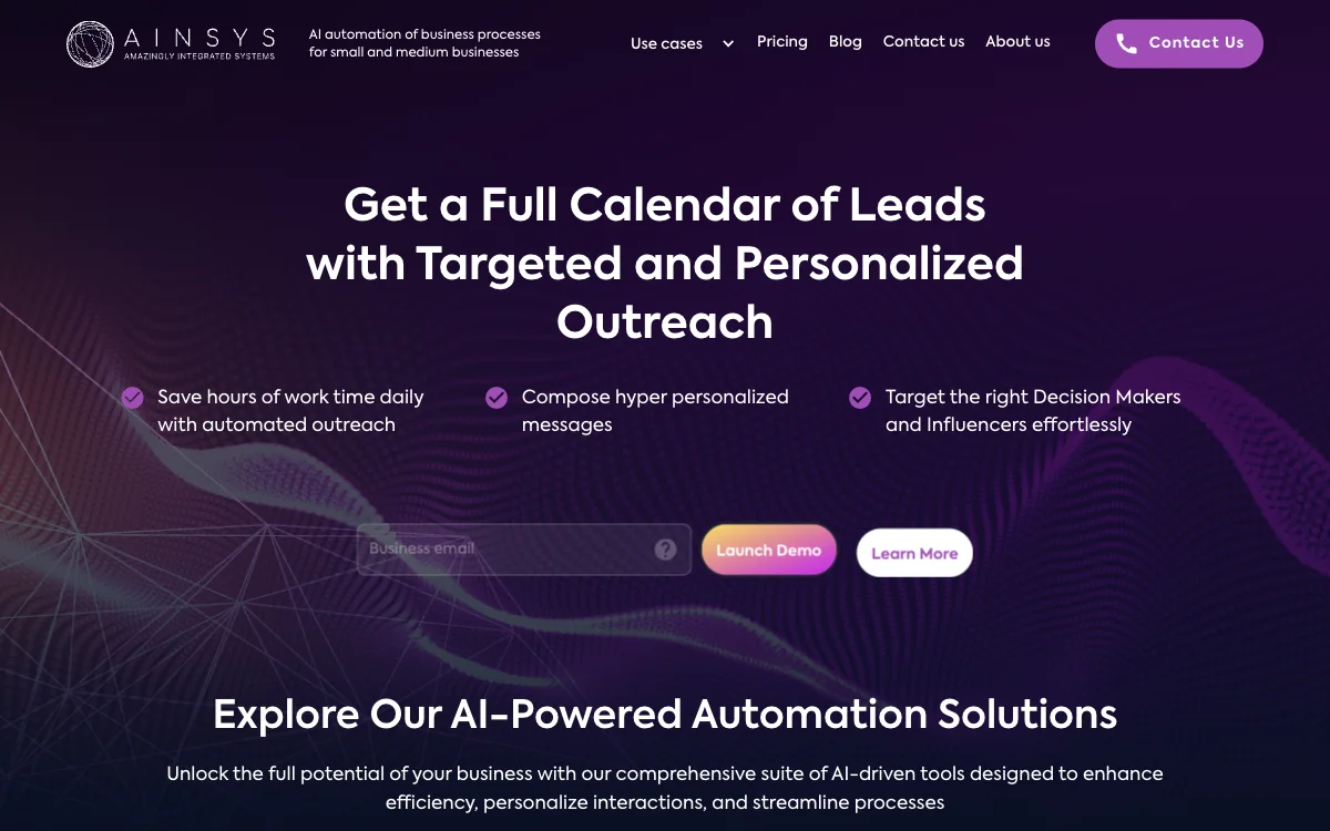 AINSYS: Empowering Businesses with AI-Powered Communication and Automation