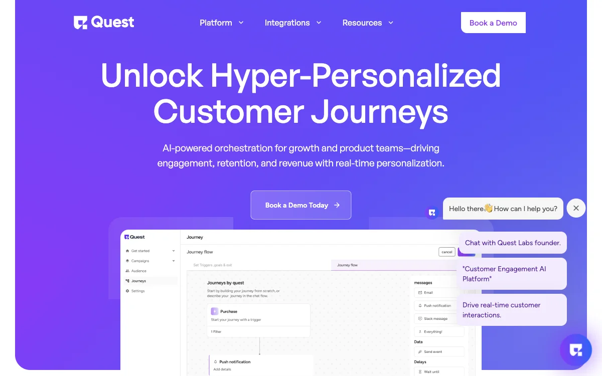 Quest Labs | AI-Powered Customer Engagement Platform for Growth and Product Teams