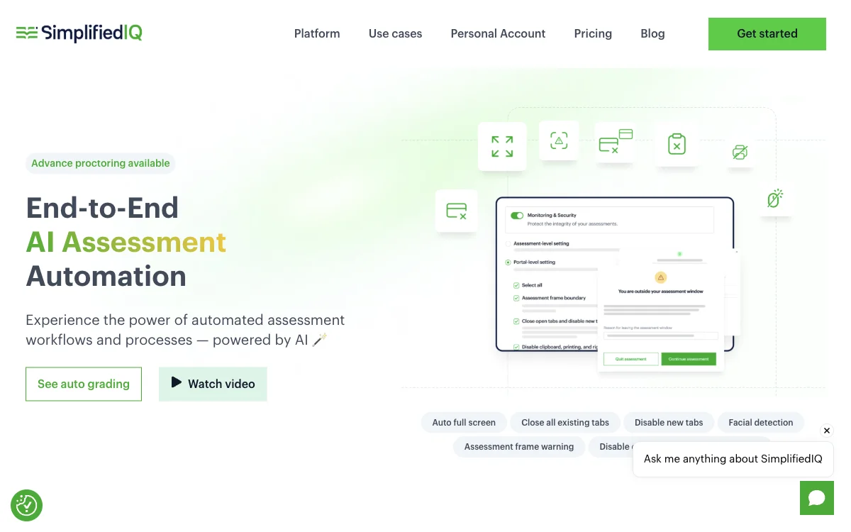 SimplifiedIQ: AI-Powered Assessment for Streamlined Processes and Informed Decisions