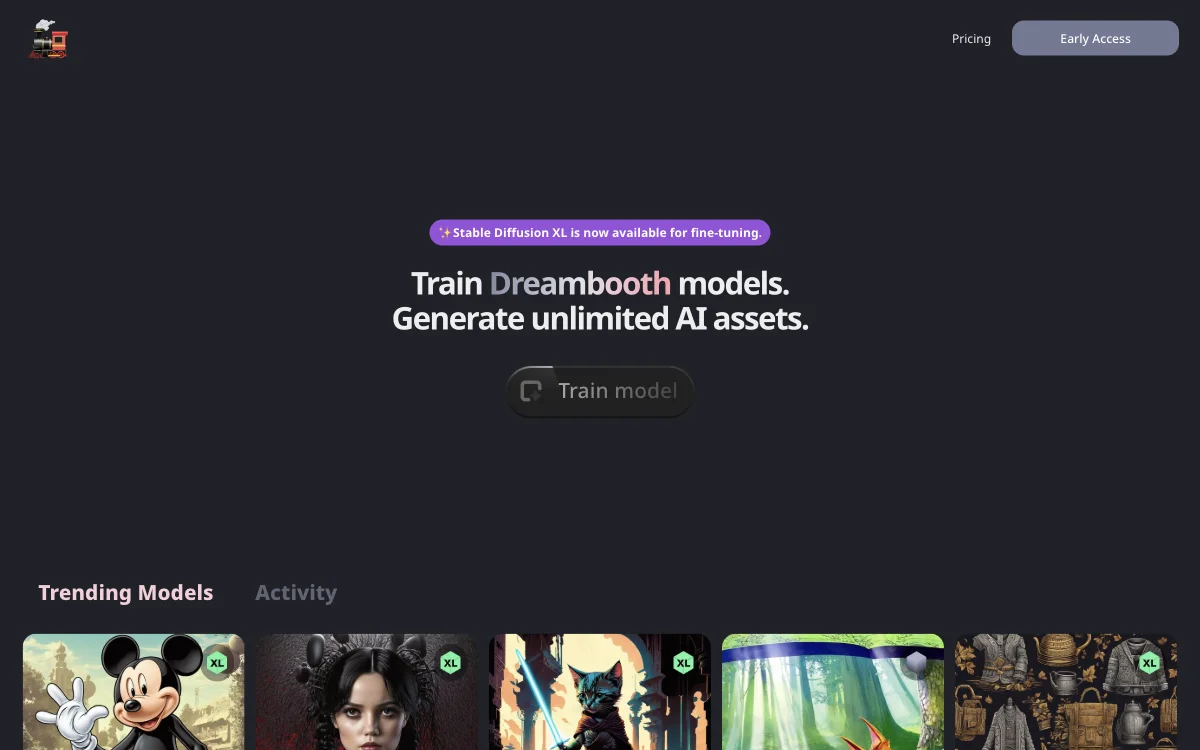 TrainEngine.ai - 利用Stable Diffusion XL和Dreambooth技术生成无限AI资产