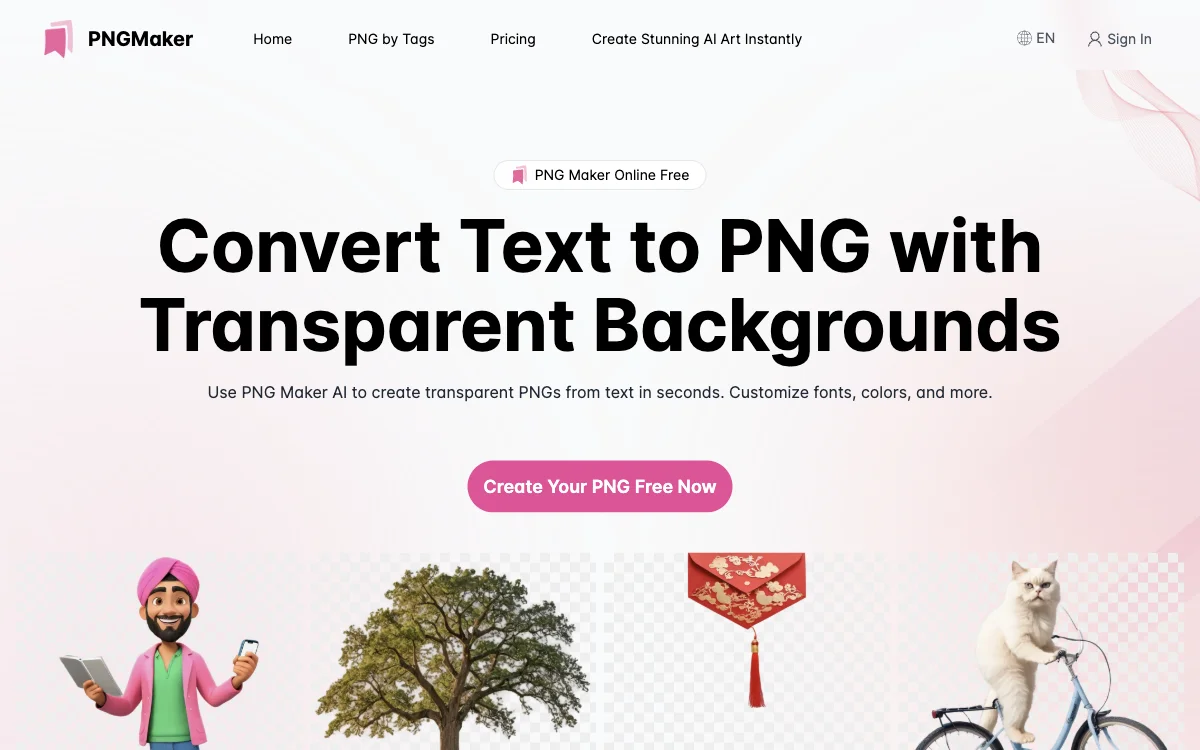 PNG Maker: Convert Text to Stunning PNGs with Transparent Backgrounds