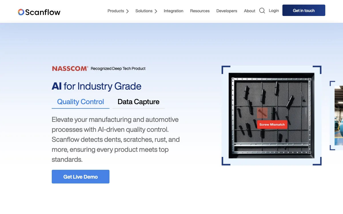 Scanflow: AI-Powered Scanner for Efficient Data Capture and Quality Control