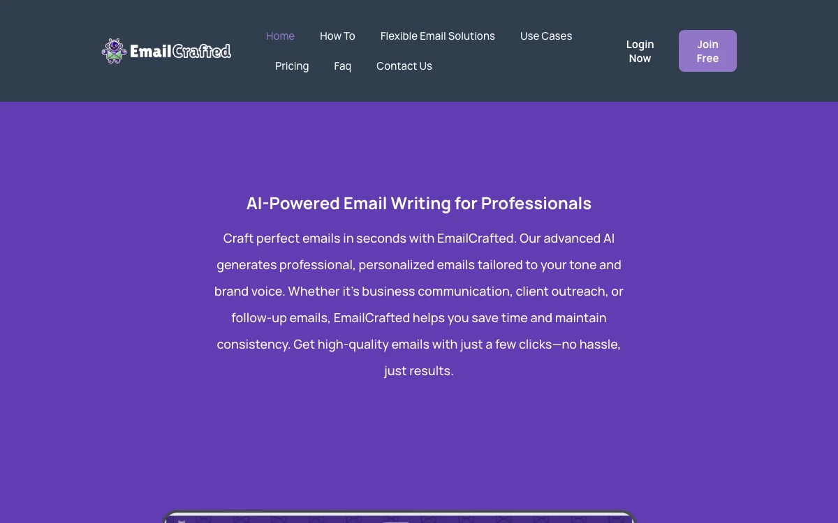 EmailCrafted: AI-Powered Email Writing for Professionals