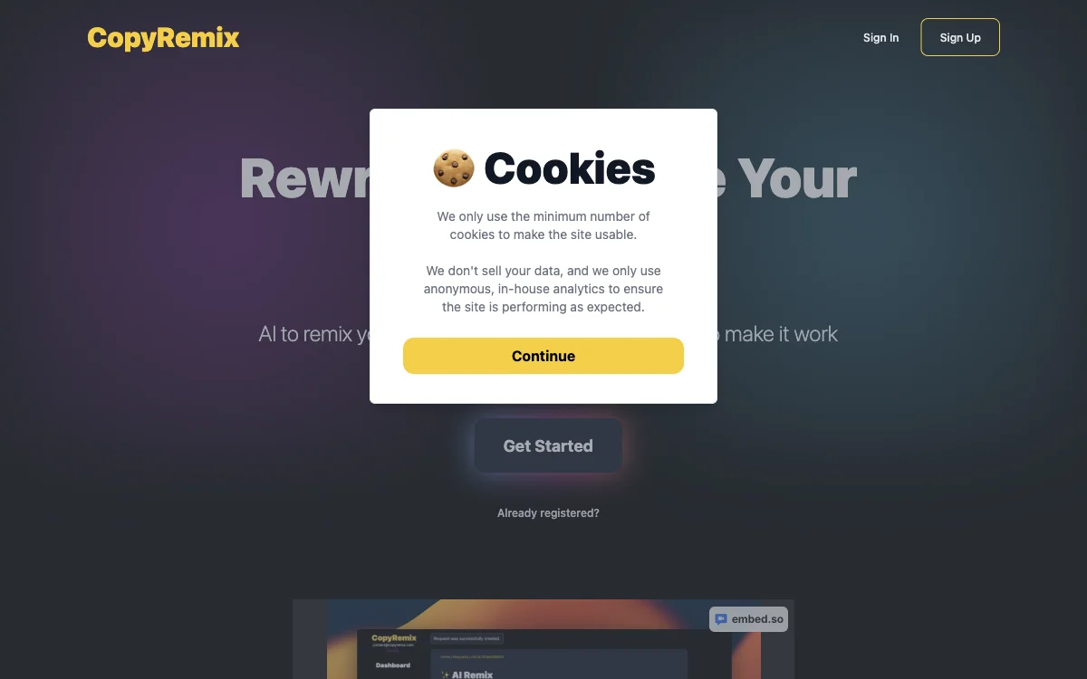 CopyRemix: Transform Your Content with AI