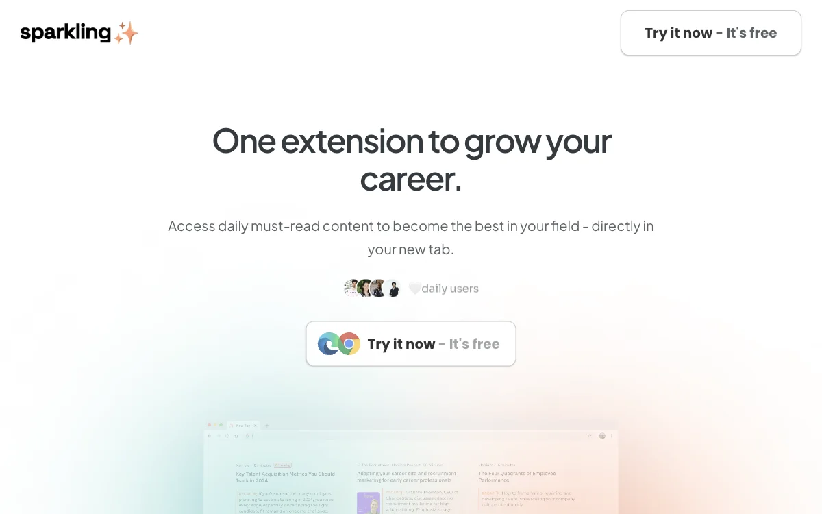 Sparkling: Unlock Your Career Potential with Daily Content