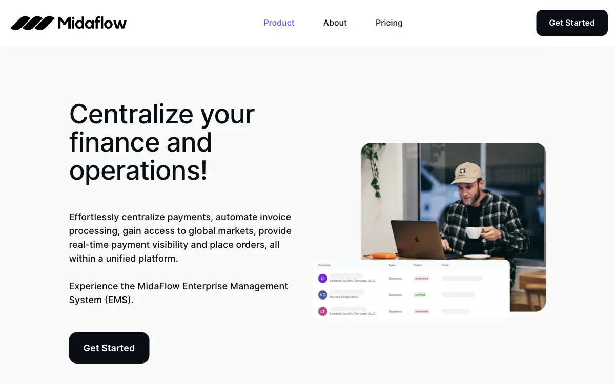 Midaflow - Streamlining Business Finance and Operations