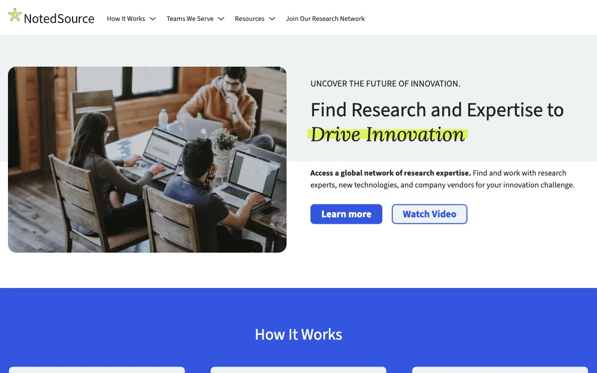 NotedSource: Connecting You with Research Experts for Innovation