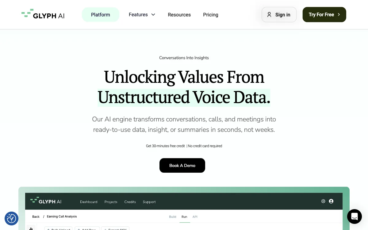 GLYPH: Revolutionizing Voice Data Extraction with AI