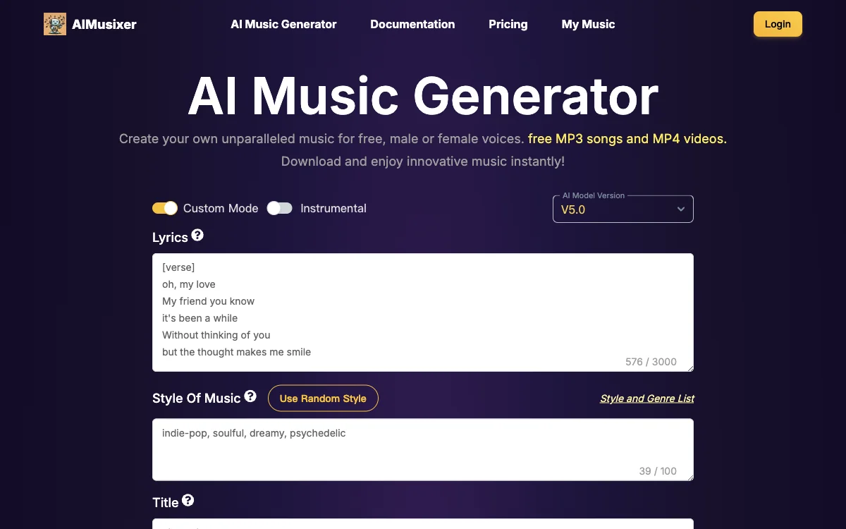 AIMusixer: Unleash Your Musical Creativity with AI