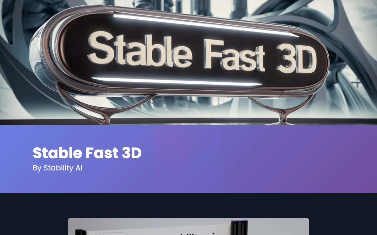 Stable Fast 3D: Swiftly Generate High-Quality 3D Assets by Stability AI