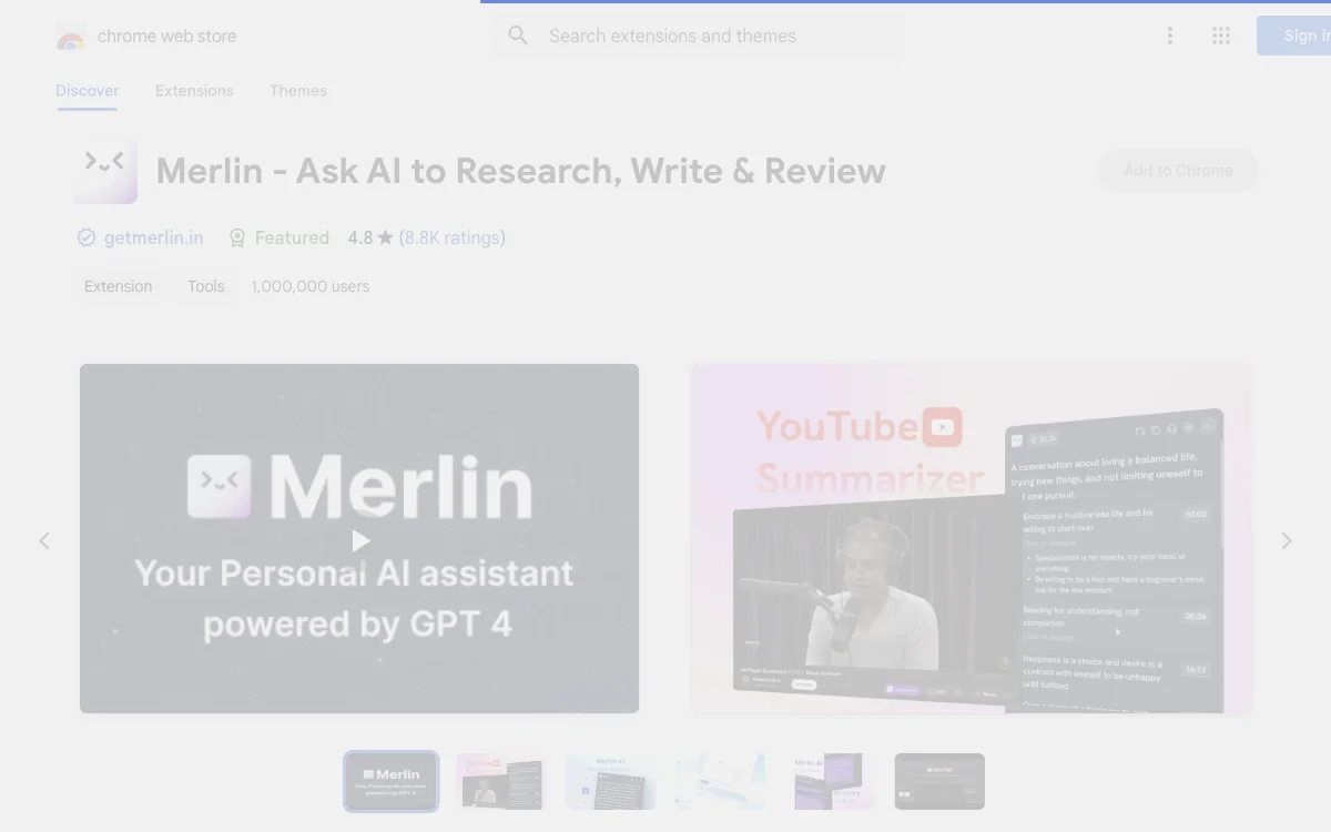 Merlin - Ask AI to Research, Write & Review: Your All-in-One AI Extension for Productivity