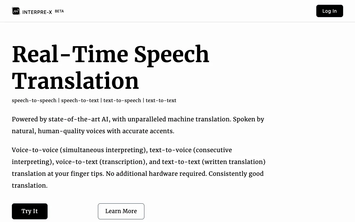 Interpre-X: Unparalleled Real-Time Speech Translation