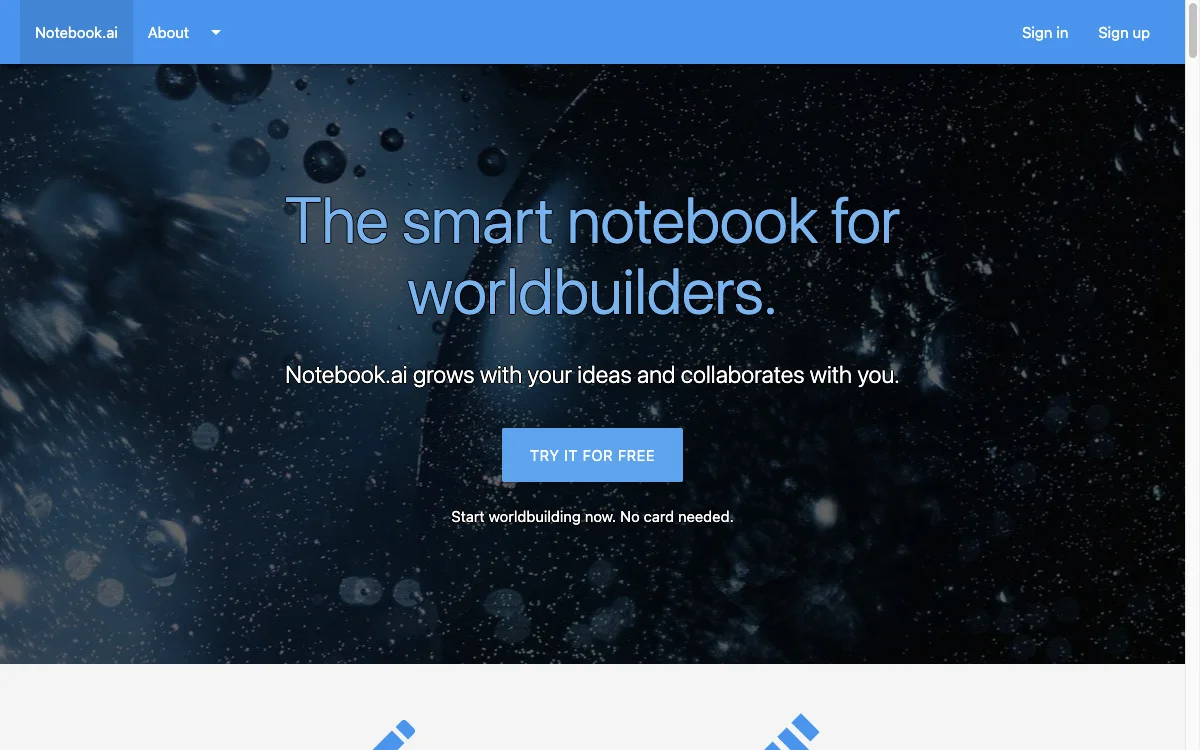 Notebook.ai - 世界构建者的智能笔记本