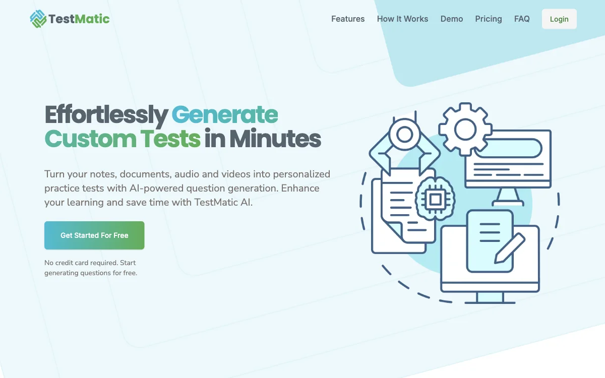 TestMatic AI: Effortlessly Generate Custom Tests for Enhanced Learning