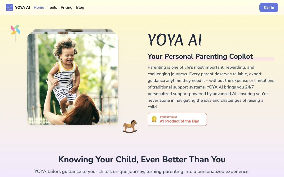 YOYA AI: Seu Copiloto Parental Pessoal para um Cuidado Infantil Moderno