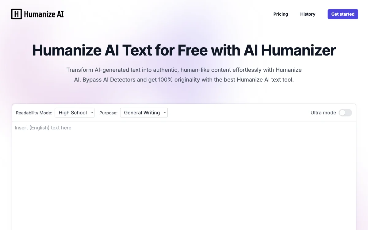 Humanize AI: Consigue Texto 100% Humanizado con AI Humanizer