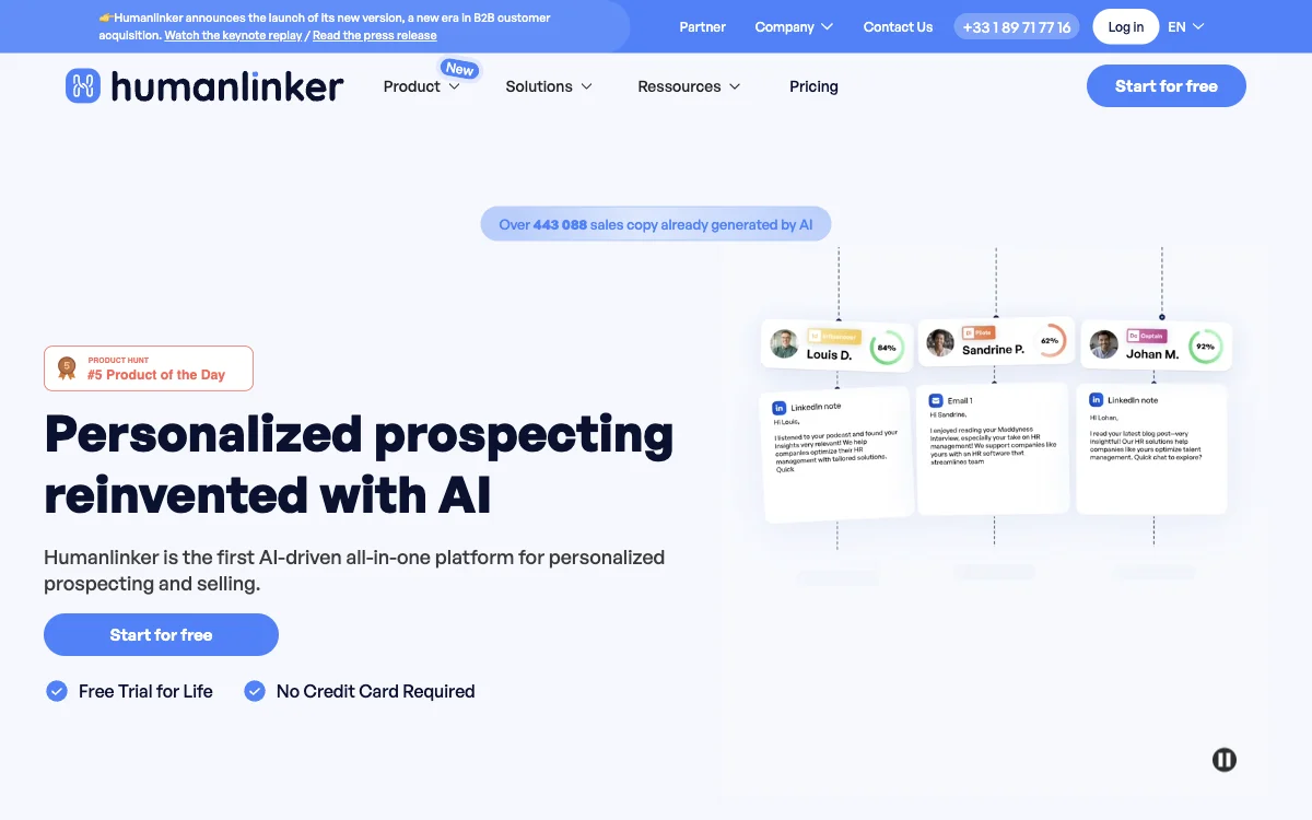 Humanlinker：AI驱动的个性化销售拓展利器，助力企业获取更多B2B客户