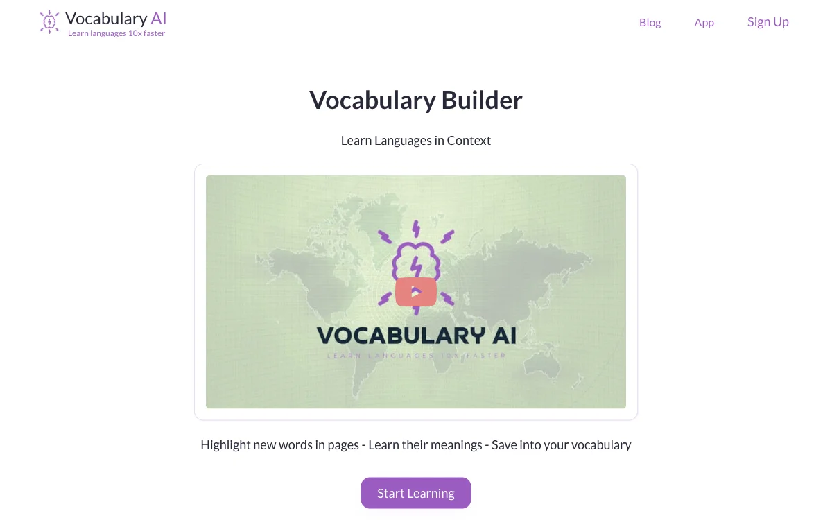 Vocabulary AI：革新语言学习，有效扩充词汇