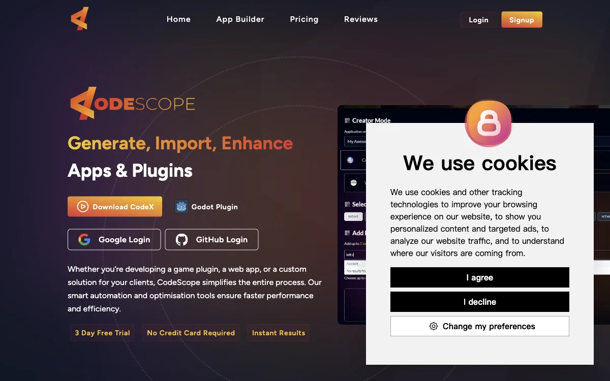 CodeScope - Tạo Ứng Dụng & Plugin Không Cần Lập Trình