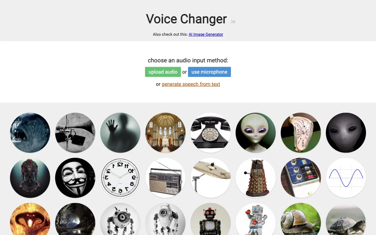 Voice Changer.io: Thay đổi giọng nói trực tuyến và miễn phí