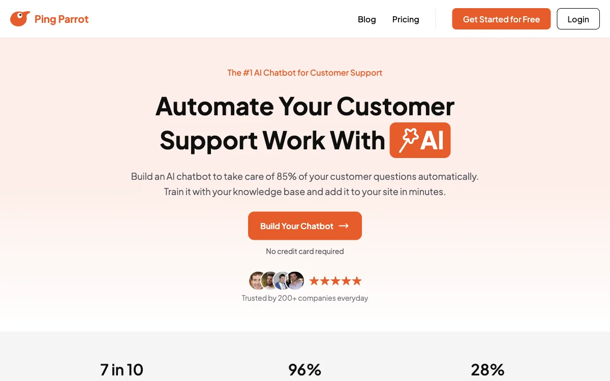 Автоматизируйте клиентскую поддержку с помощью AI - Ping Parrot