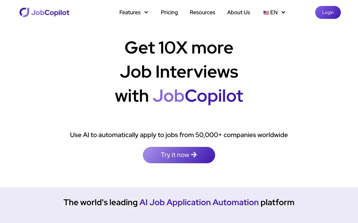 Automatize Candidaturas de Emprego com IA - JobCopilot