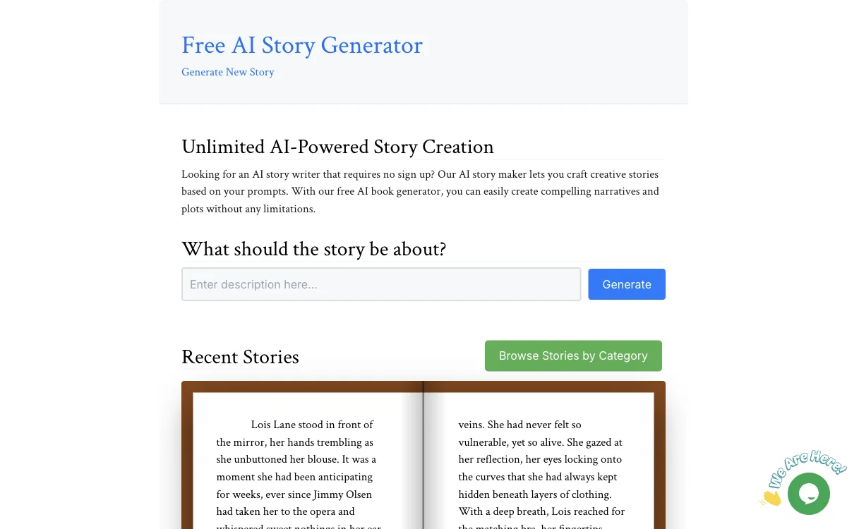 Free AI Story Generator - बिना साइन-अप के कहानियाँ बनाएं