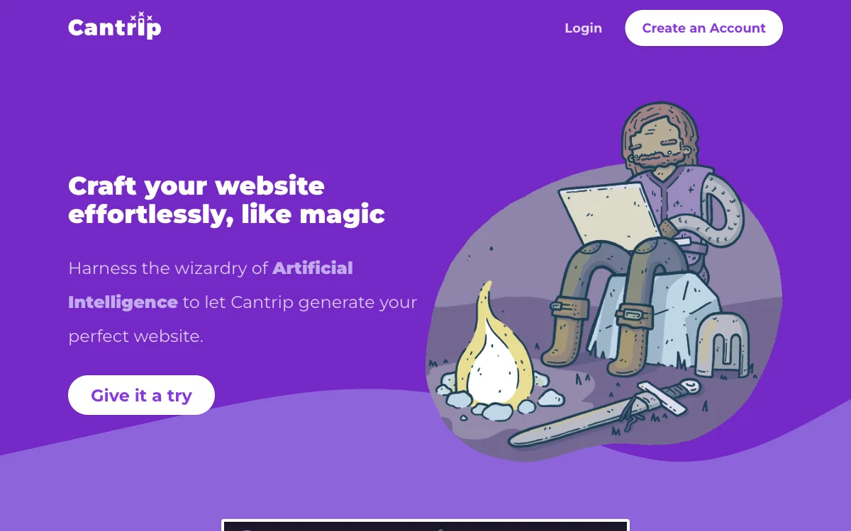 Cantrip: Effortlessly Create Your Perfect Website with AI