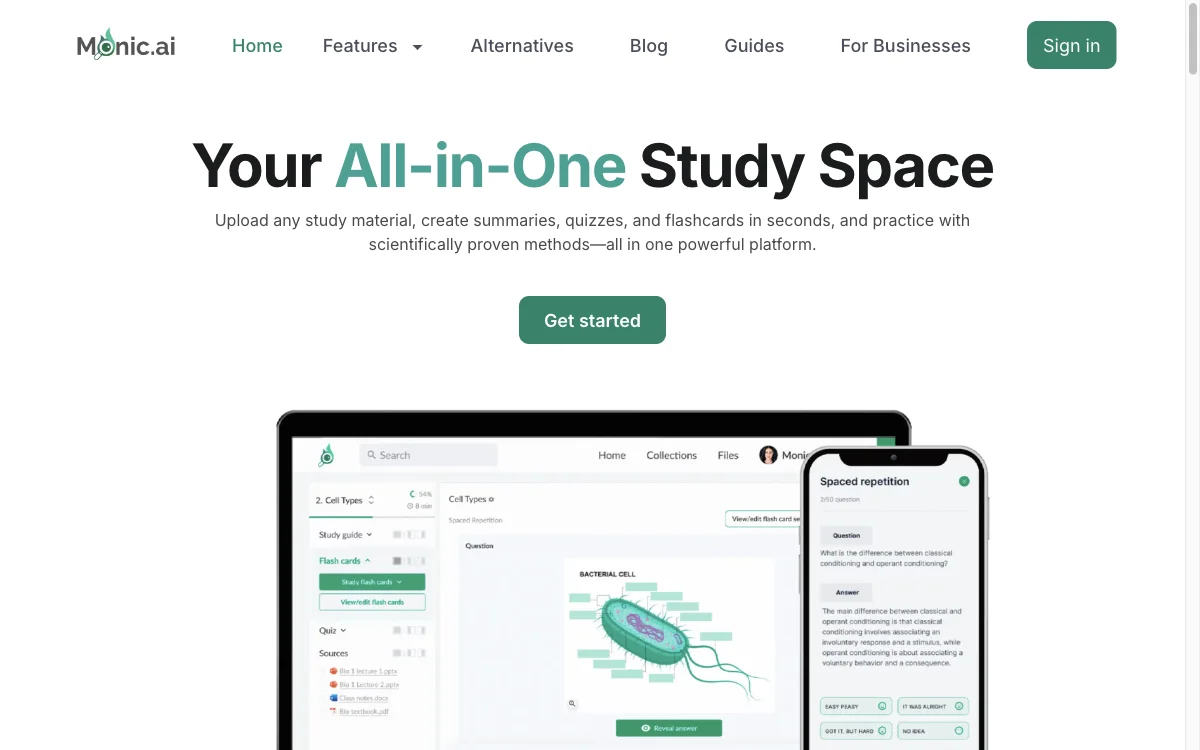 Monic.ai: The All-in-One AI-Powered Study Platform for Effective Learning